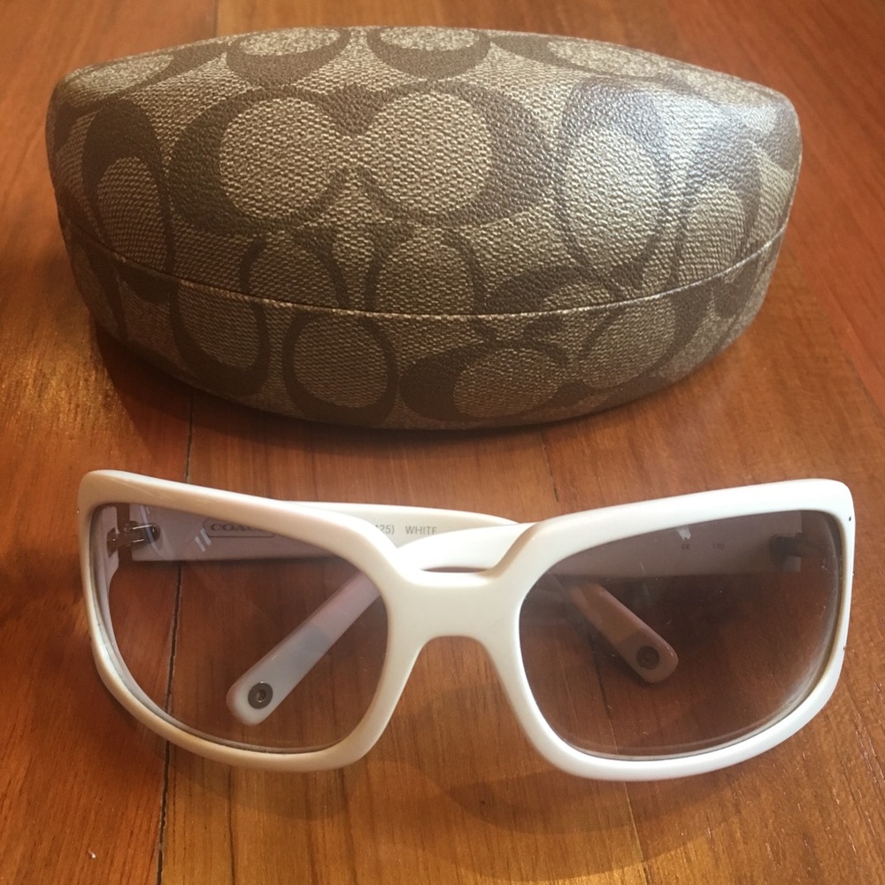 White coach sunglasses